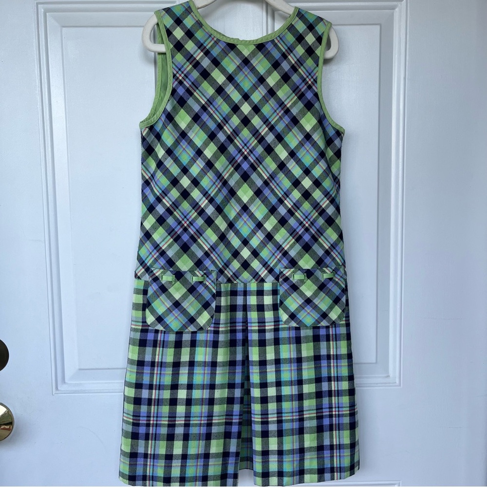 •Talbots Kids• Sleeveless Plaid Jumper Dress - Size 7